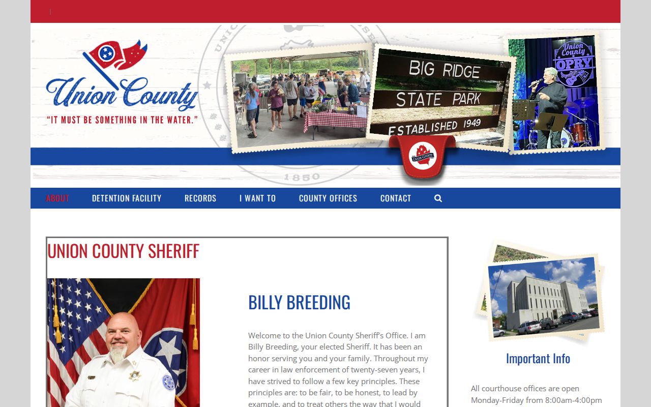 Union County Jail release and sheriff contact source